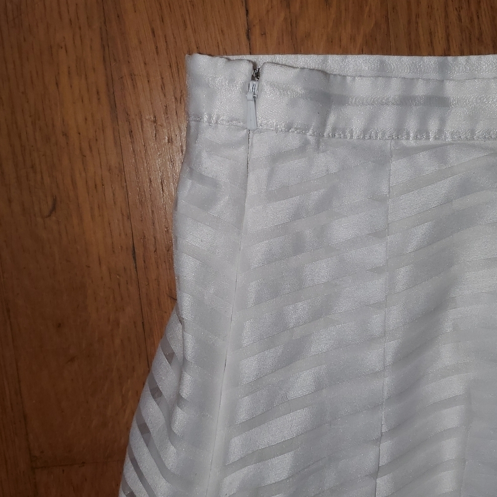 Leifsdottir By Anthrpologie White Striped Skirt - Picture 8 of 11